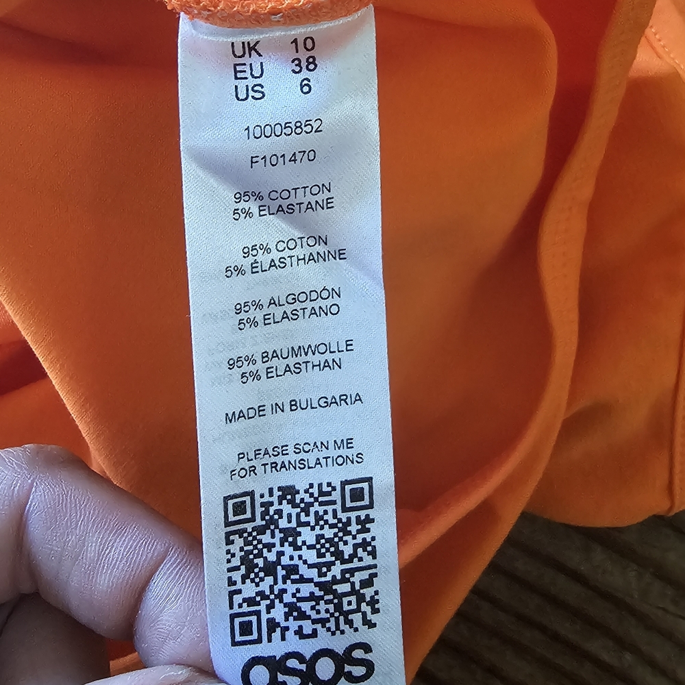 NWT Orange ASOS Bodysuit - Picture 9 of 9